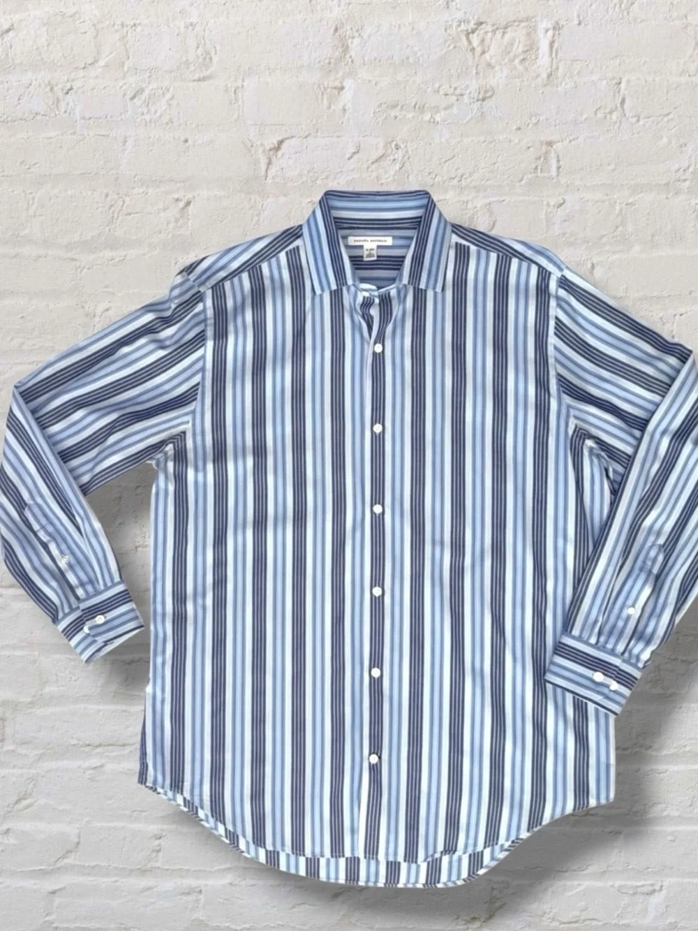 Banana Republic Men’s XL Button-Down Shirt Blue Stripe Long Sleeve Classic Fit